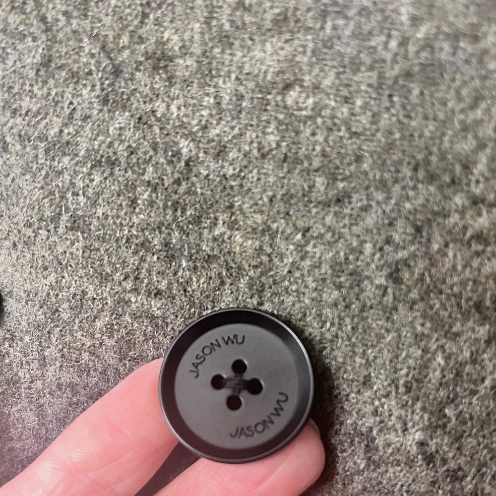 Jason Wu Pea Coat leather and lace detail - Picture 10 of 15